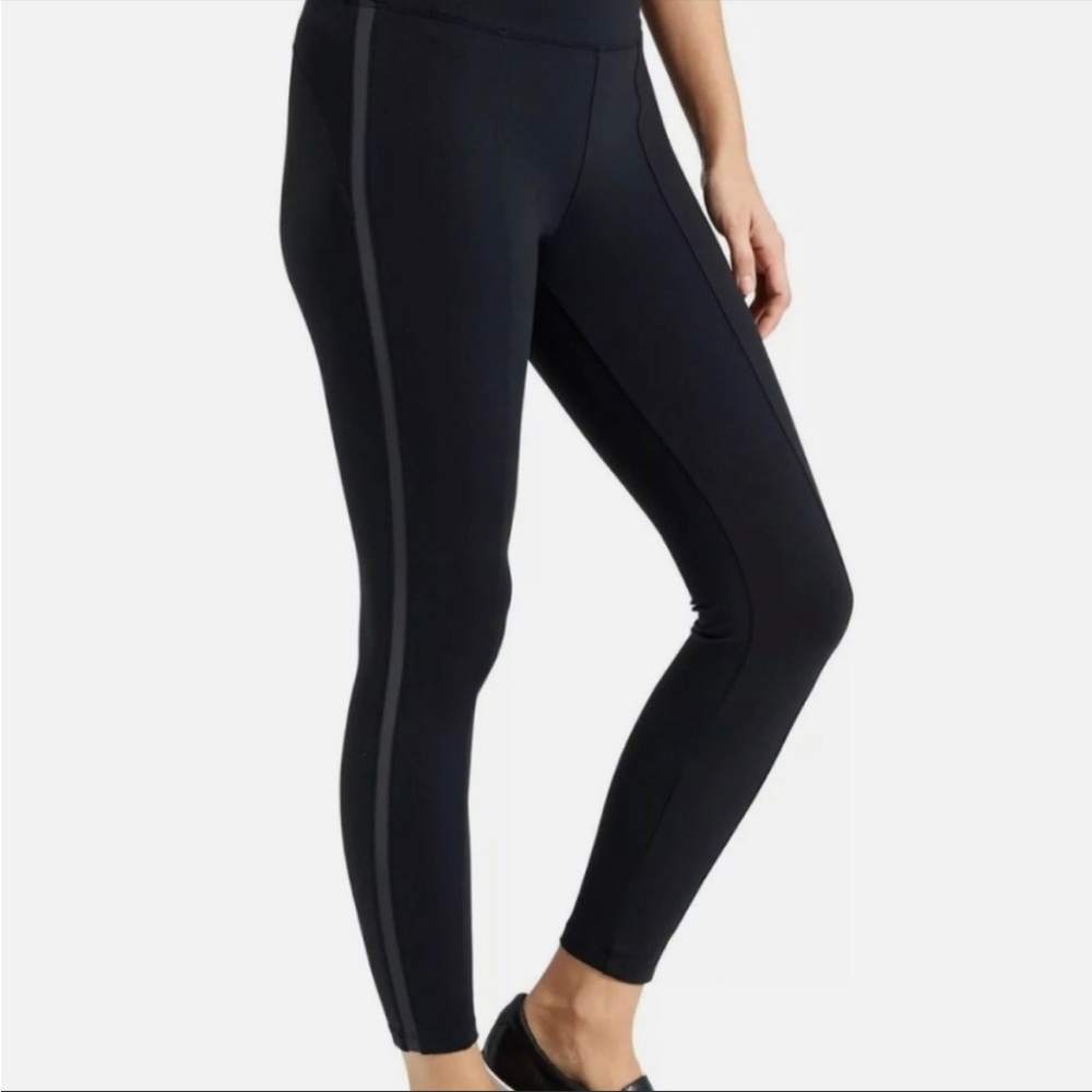 Athleta Metro 7/8 Tights Leggings Tuxedo Stripe Size Small